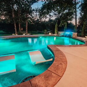 Custom outdoor living inground pool in Edmond OK