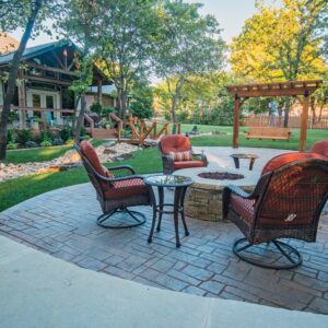 OKC outdoor living stone fire pit service