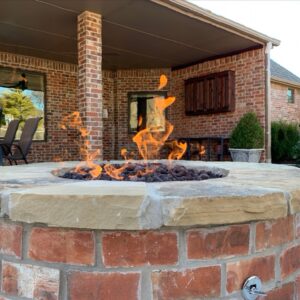 outdoor living brick fire pit service Oklahoma City
