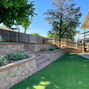 paver retaining wall hardscaping service in Edmond OK