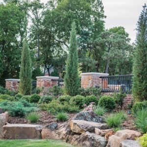 boulder retaining wall hardscaping service in Oklahoma
