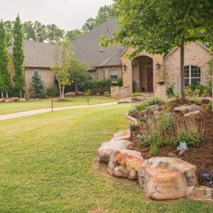 front yard hardscaping service in Edmond Oklahoma