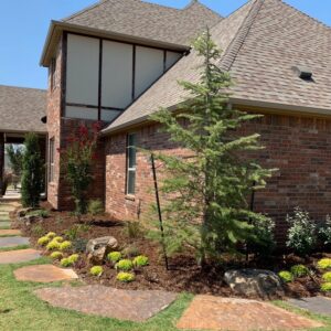 OKC front yard hardscaping pathway service