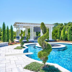 OKC Design and Build poolside landscape service