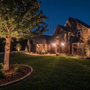 Outdoor lighting for landscape in Edmond Oklahoma