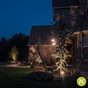 Outdoor landscape lighting service in Edmond Oklahoma