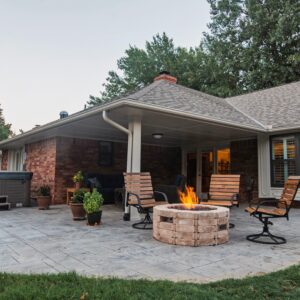 Edmond OK outdoor living stamped concrete Patio and deck service
