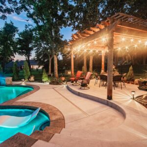 Oklahoma City Backyard outdoor living poolside pergola service