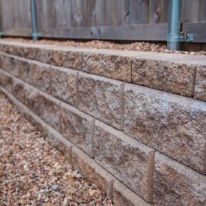 Backyard paver retaining wall service in Edmond OK