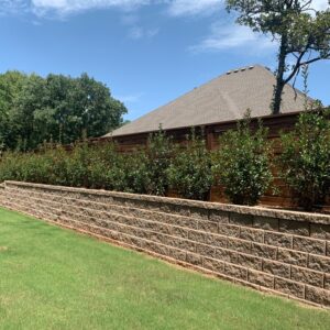 Backyard paver retaining wall service in Oklahoma
