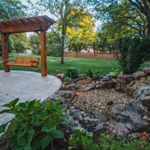 Water feature service with rocks in Edmond OK