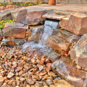 water feature service with rocks in Edmond OK