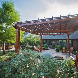 pergola and landscaping