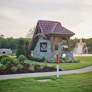 Town Square Community Neighborhood Entrance Landscaping