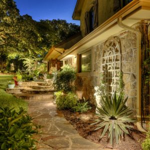 Front Yard Landscaping with Lighting
