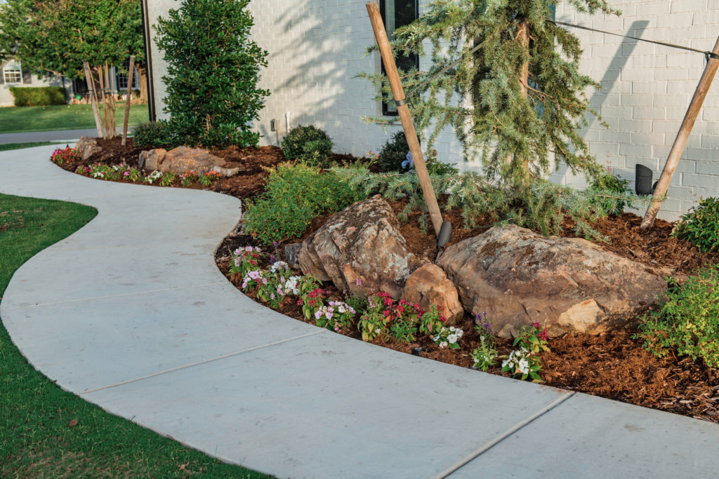Two-Man boulder by Nelson Landscaping in OKC